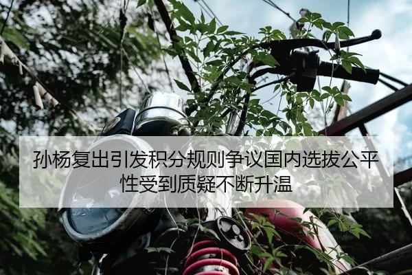 孙杨复出引发积分规则争议国内选拔公平性受到质疑不断升温